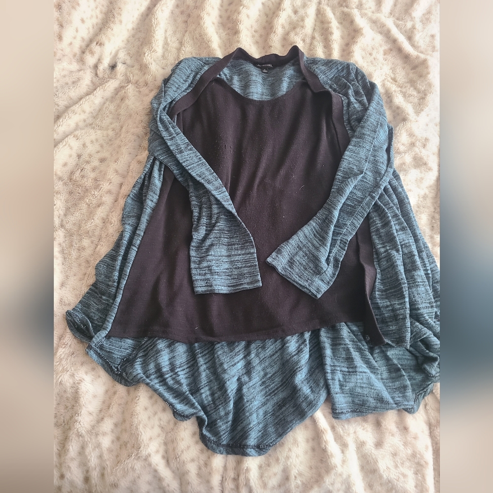 Notations Blue and Black Women's Cardigan